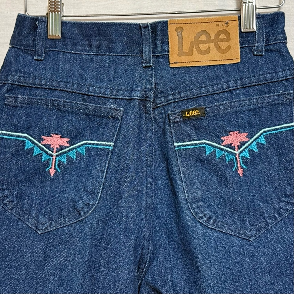 Y2K Lee Riders High Waisted Mom Jeans Size 9 Bareback Made in USA United Garment